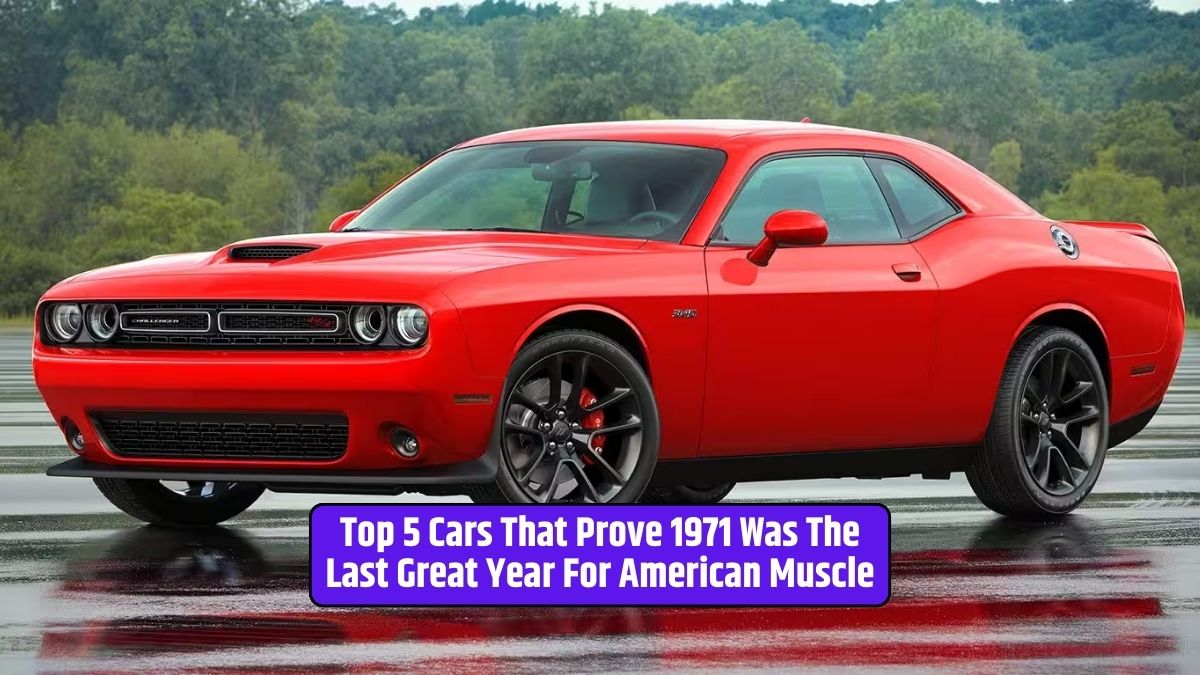 American muscle cars, 1971 muscle cars, Classic muscle car era, Iconic muscle car designs, Last great year for muscle cars,