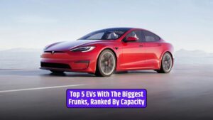 Electric vehicle frunk, Frunk capacity, EV storage space, Front trunk in electric cars, Practical EV features,